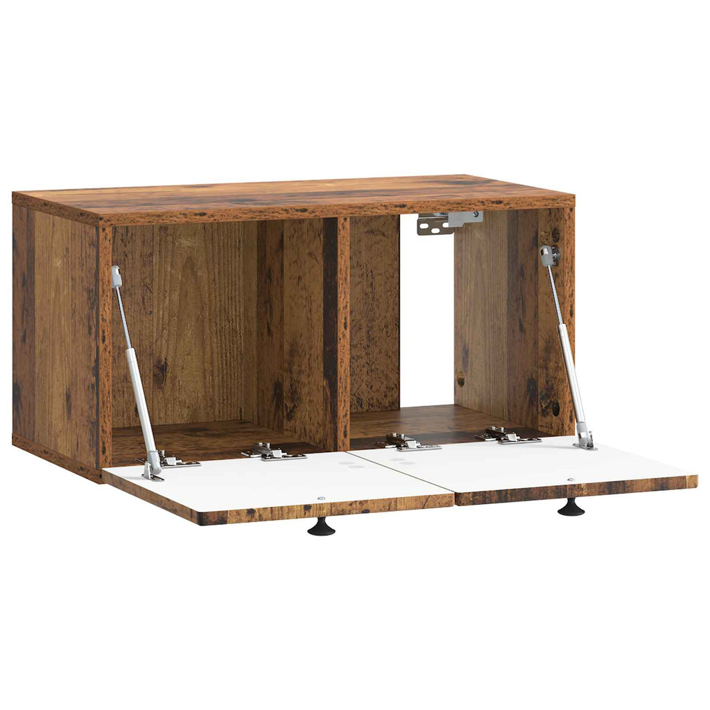 vidaXL Szafka RTV montowana na ścianie Stare drewno 59,5 x 31 x 30 cm