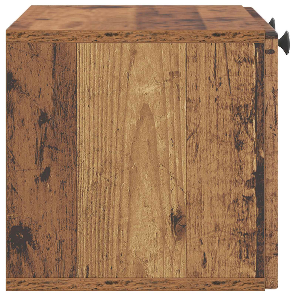 vidaXL Szafka RTV montowana na ścianie Stare drewno 59,5 x 31 x 30 cm