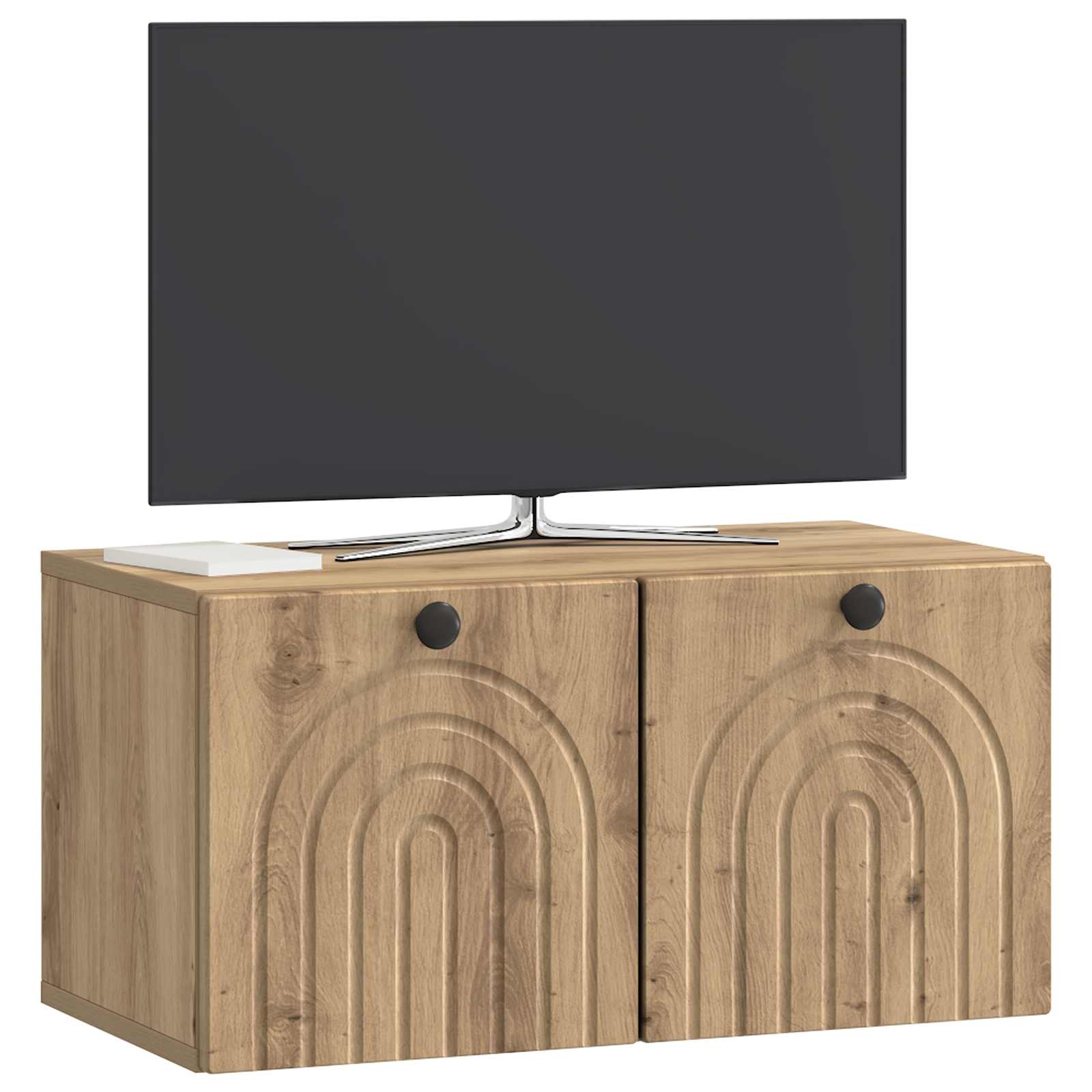 vidaXL Szafka RTV montowana na ścianie 59,5 x 31 x 30 cm Dąb artisan