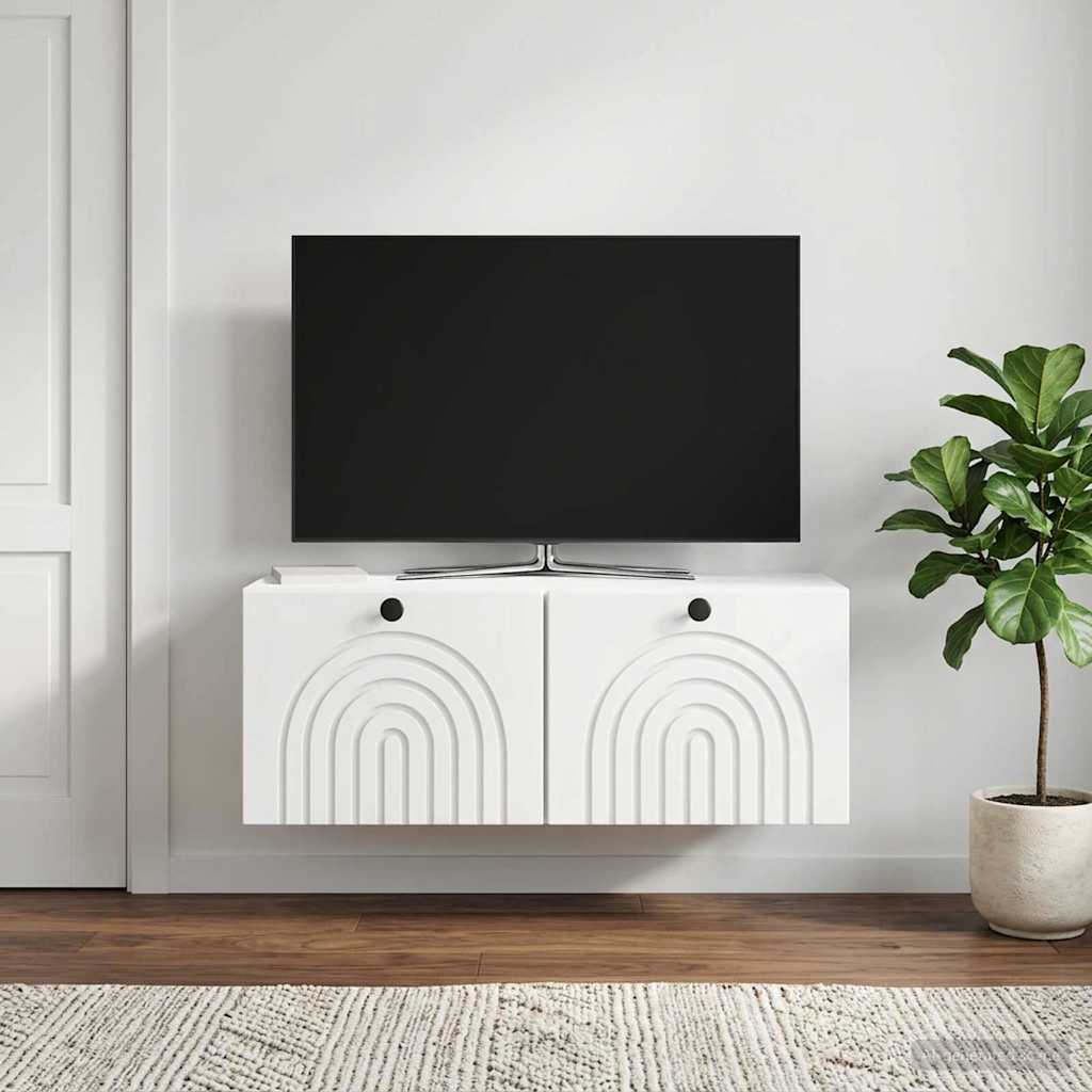vidaXL Szafka RTV montowana na ścianie Biały 78,5 x 31 x 30 cm