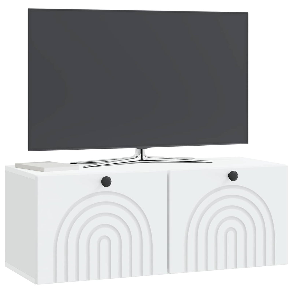 vidaXL Szafka RTV montowana na ścianie Biały 78,5 x 31 x 30 cm