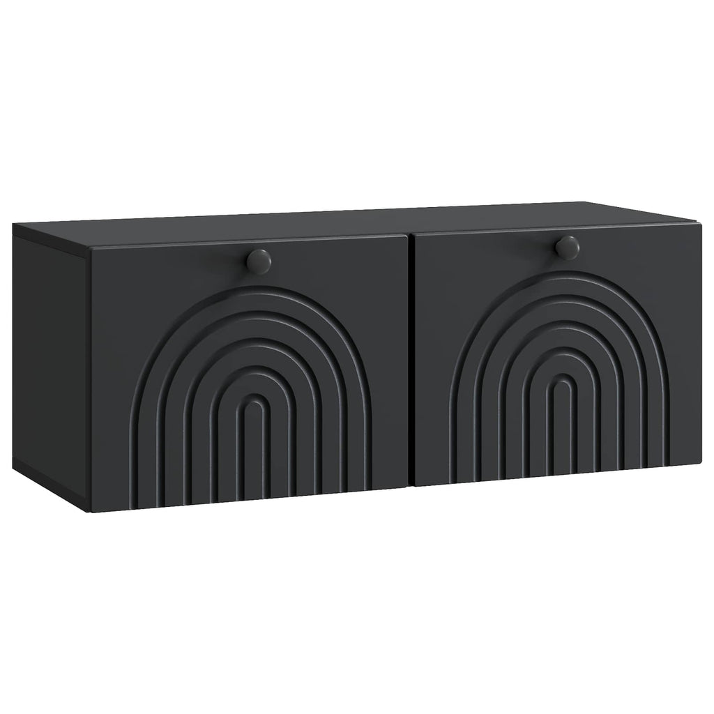 vidaXL Szafka RTV montowana na ścianie Czarny 78,5 x 31 x 30 cm