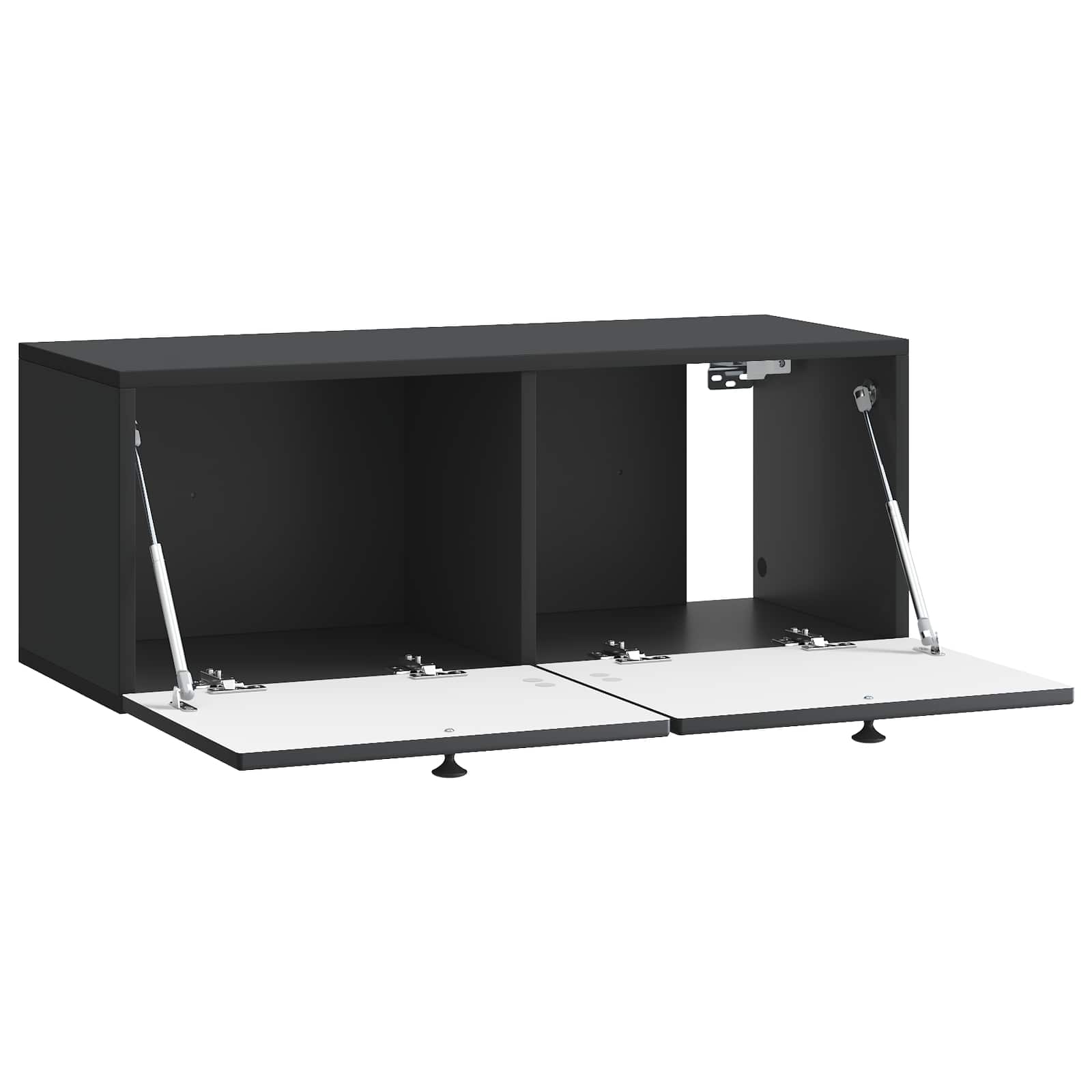 vidaXL Szafka RTV montowana na ścianie Czarny 78,5 x 31 x 30 cm