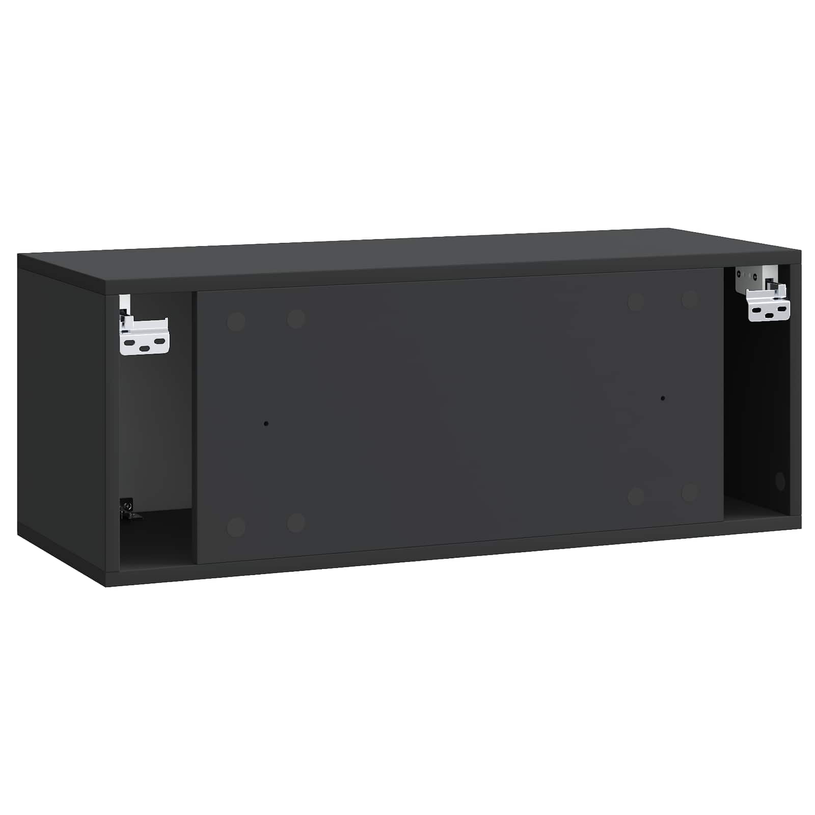 vidaXL Szafka RTV montowana na ścianie Czarny 78,5 x 31 x 30 cm