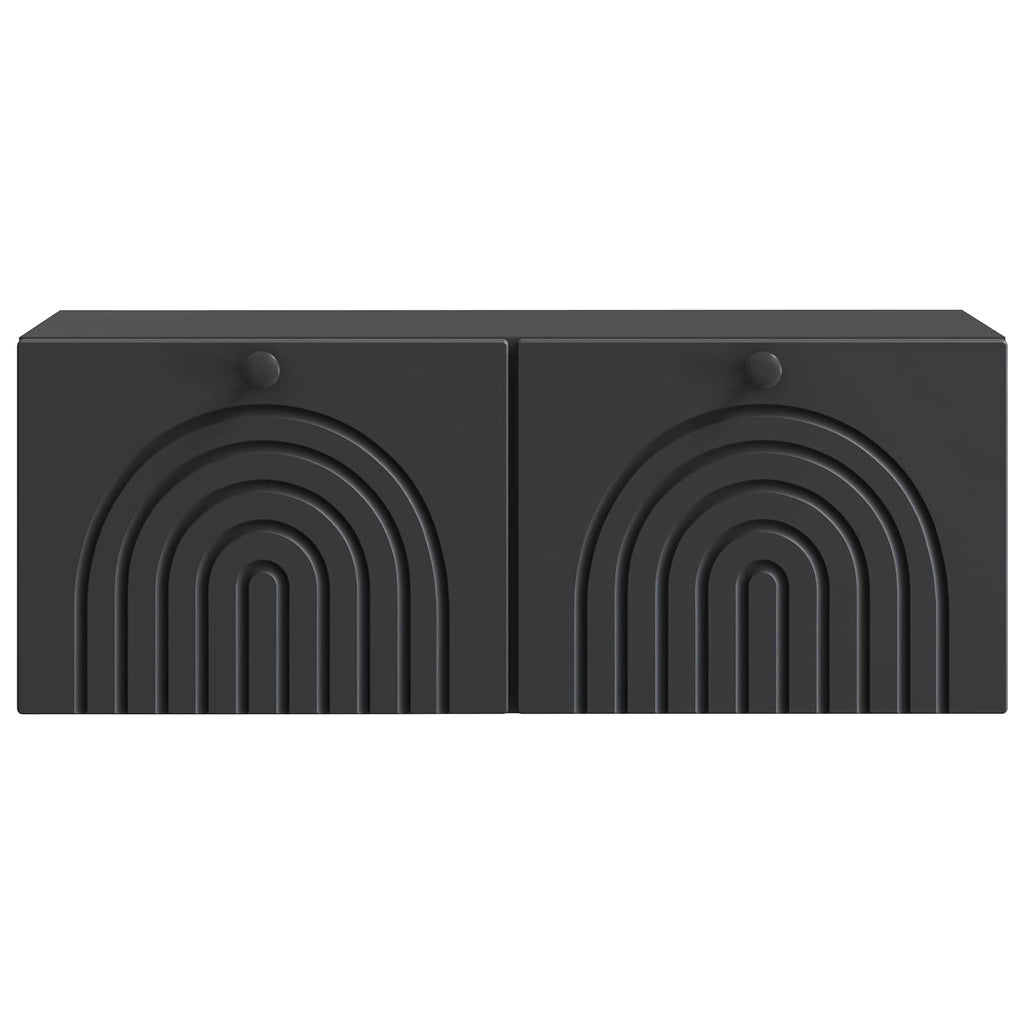 vidaXL Szafka RTV montowana na ścianie Czarny 78,5 x 31 x 30 cm