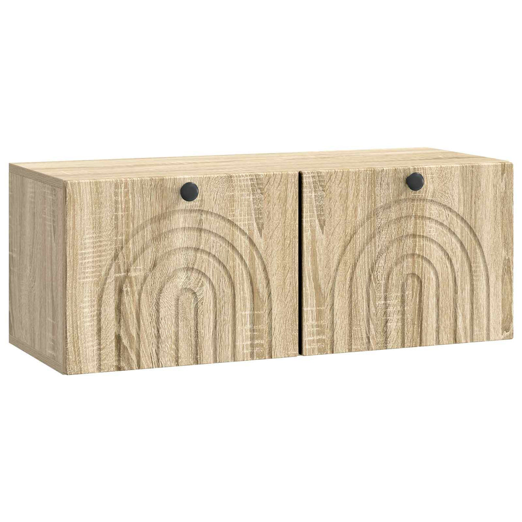 vidaXL Szafka RTV montowana na ścianie dąb Sonoma 78,5 x 31 x 30 cm