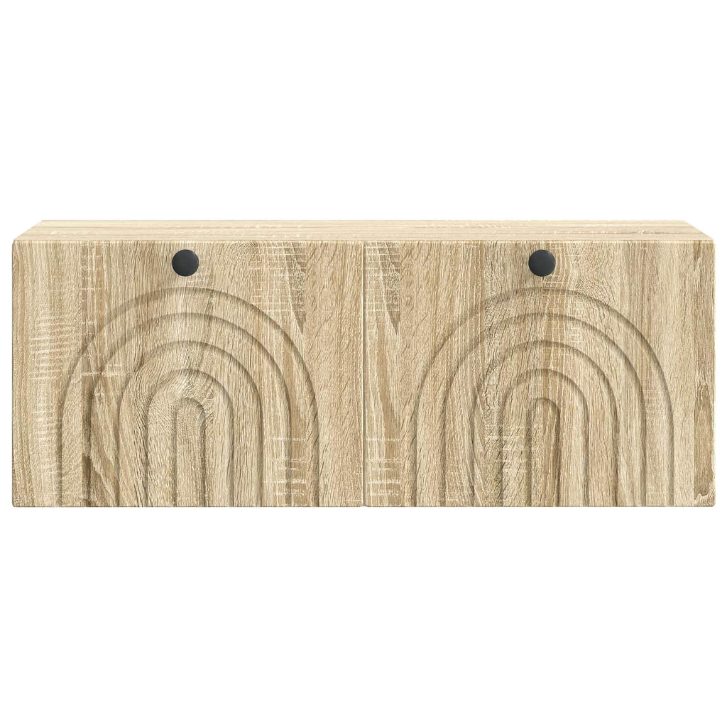 vidaXL Szafka RTV montowana na ścianie dąb Sonoma 78,5 x 31 x 30 cm