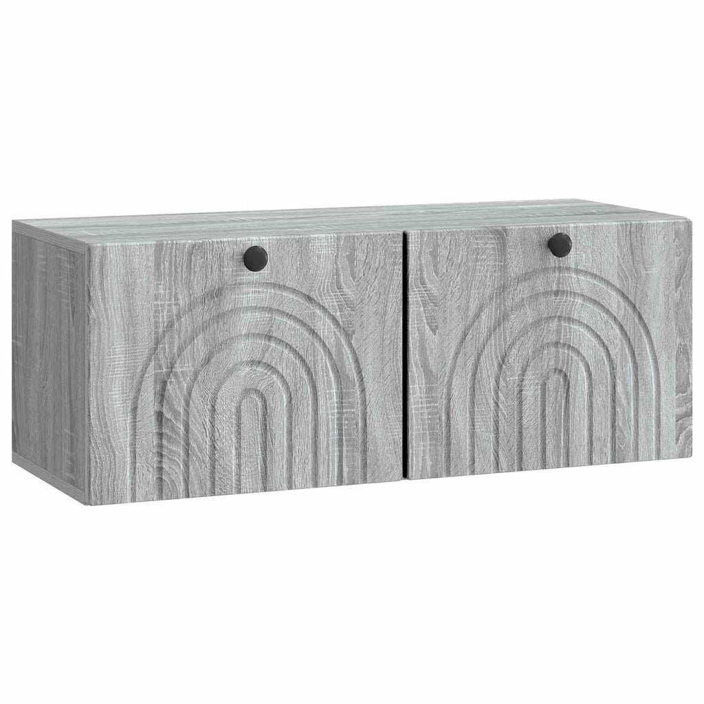vidaXL Szafka RTV montowana na ścianie Szary Sonoma 78,5 x 31 x 30 cm