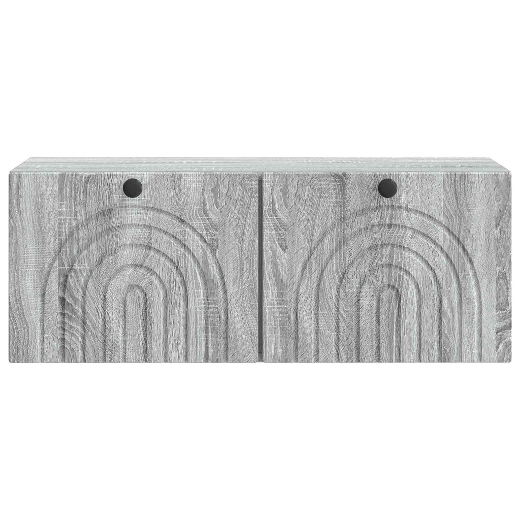 vidaXL Szafka RTV montowana na ścianie Szary Sonoma 78,5 x 31 x 30 cm
