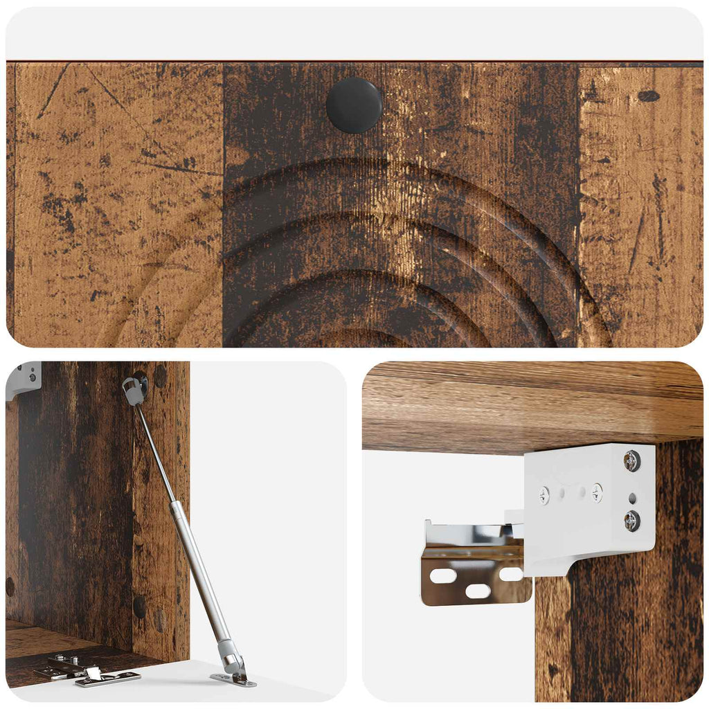 vidaXL Szafka RTV montowana na ścianie Stare drewno 78,5 x 31 x 30 cm