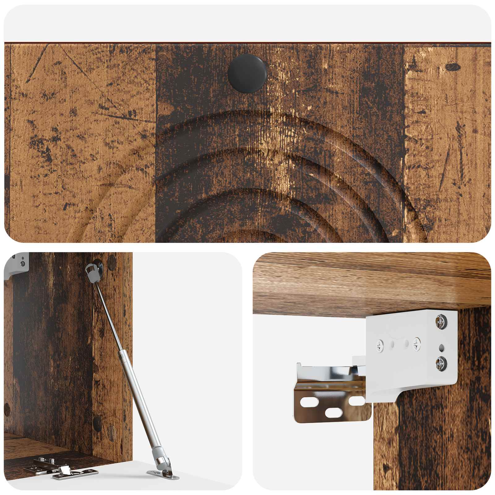 vidaXL Szafka RTV montowana na ścianie Stare drewno 78,5 x 31 x 30 cm