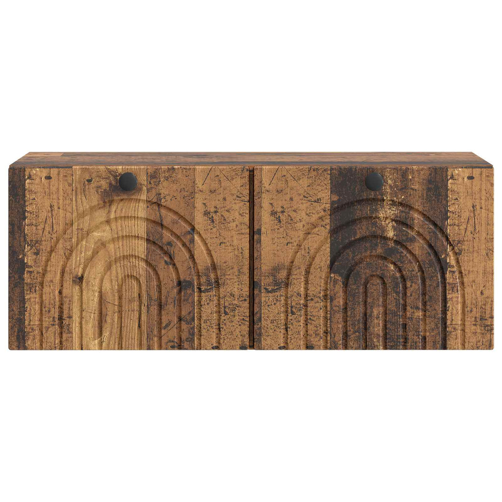 vidaXL Szafka RTV montowana na ścianie Stare drewno 78,5 x 31 x 30 cm