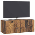 vidaXL Szafka RTV montowana na ścianie Stare drewno 78,5 x 31 x 30 cm