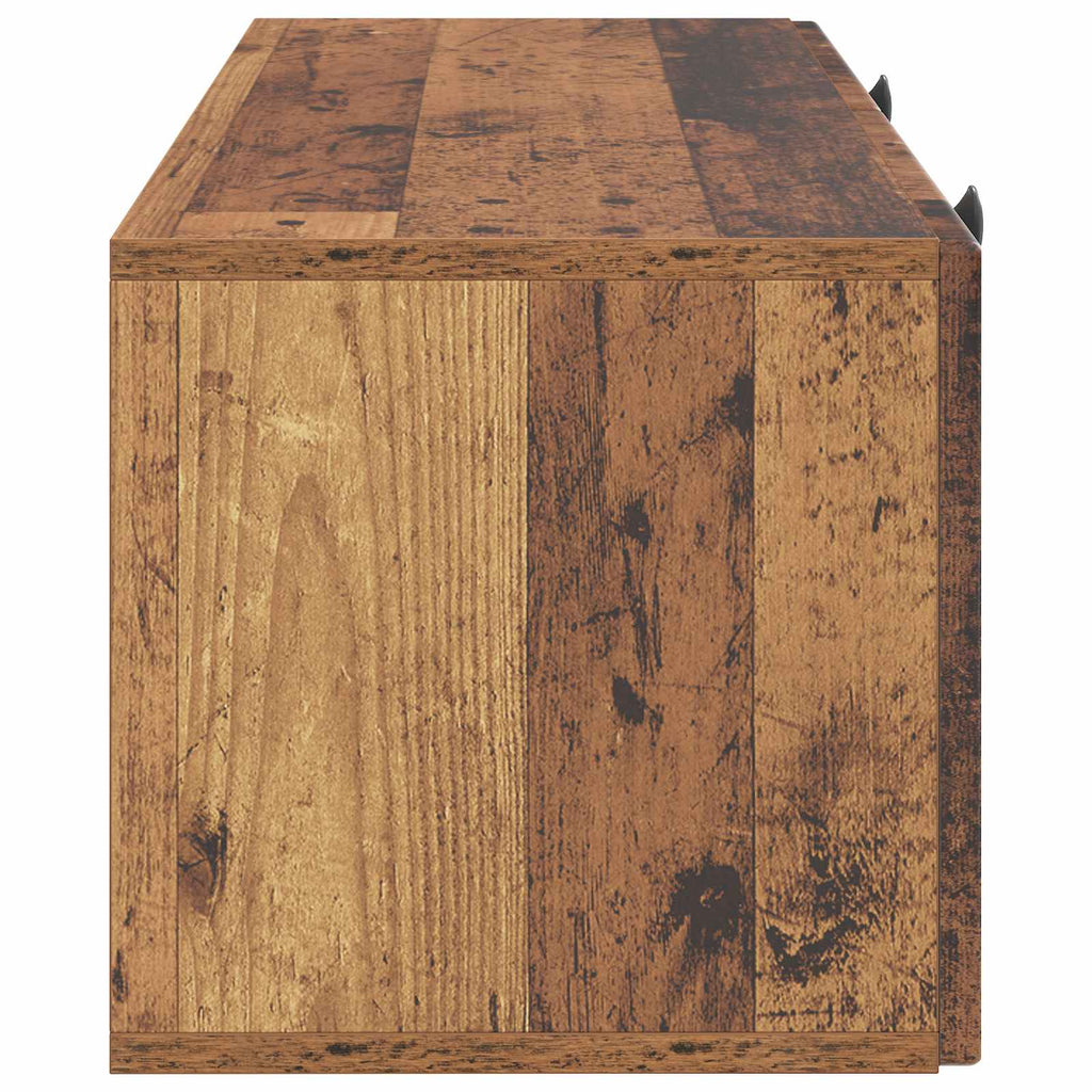 vidaXL Szafka RTV montowana na ścianie Stare drewno 78,5 x 31 x 30 cm