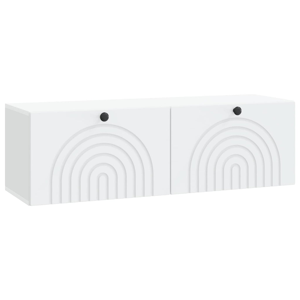 vidaXL Szafka RTV montowana na ścianie Biały 98 x 31 x 30 cm
