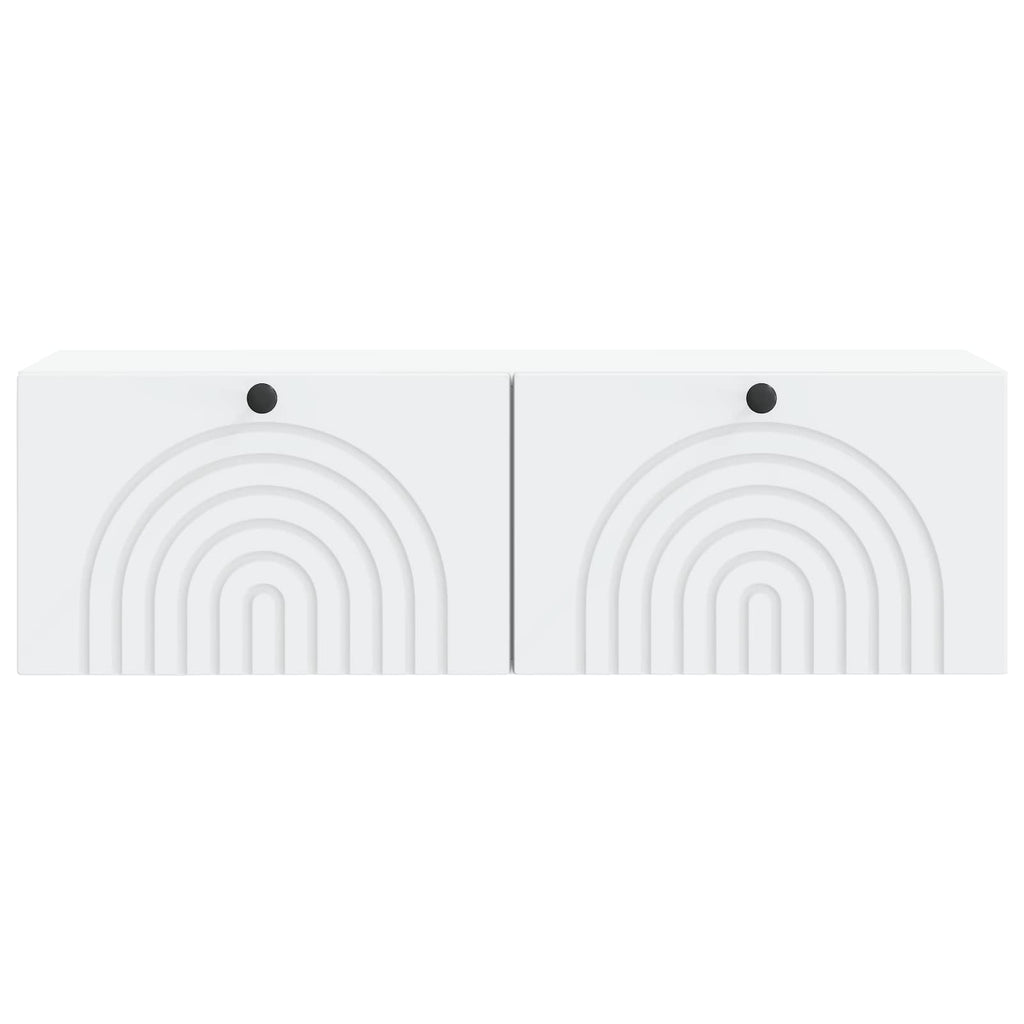 vidaXL Szafka RTV montowana na ścianie Biały 98 x 31 x 30 cm