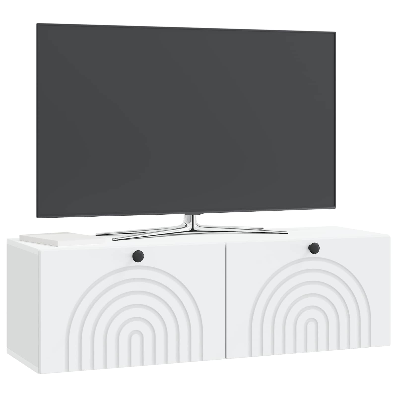 vidaXL Szafka RTV montowana na ścianie Biały 98 x 31 x 30 cm