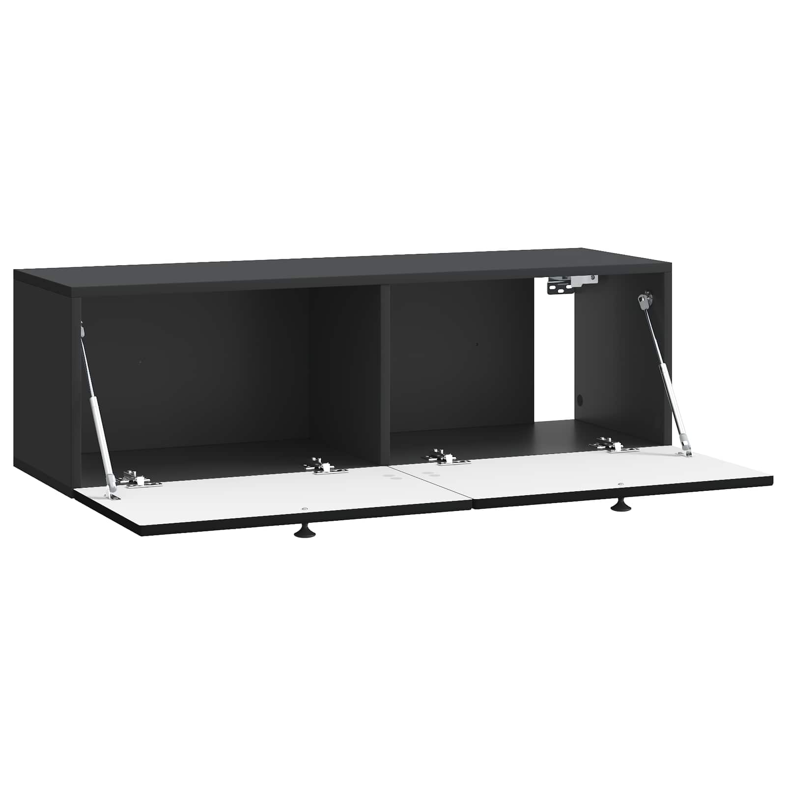 vidaXL Szafka RTV montowana na ścianie Czarny 98 x 31 x 30 cm