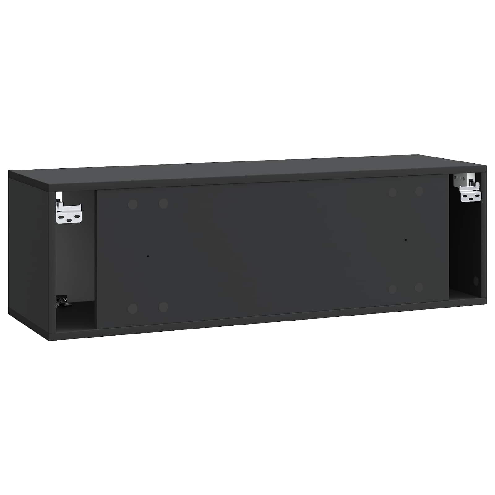 vidaXL Szafka RTV montowana na ścianie Czarny 98 x 31 x 30 cm