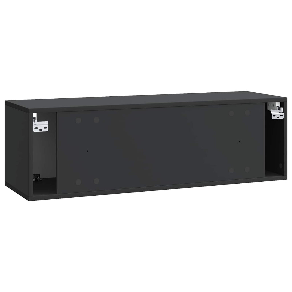 vidaXL Szafka RTV montowana na ścianie Czarny 98 x 31 x 30 cm