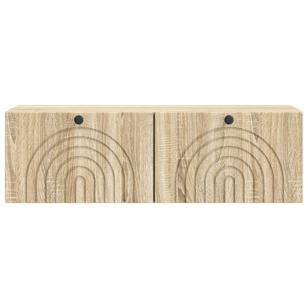 vidaXL Szafka RTV montowana na ścianie dąb Sonoma 98 x 31 x 30 cm