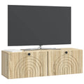 vidaXL Szafka RTV montowana na ścianie dąb Sonoma 98 x 31 x 30 cm