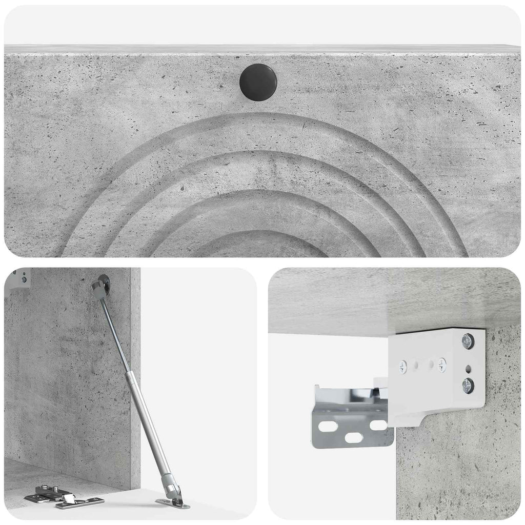 vidaXL Szafka RTV montowana na ścianie Betonowy szary 98 x 31 x 30 cm