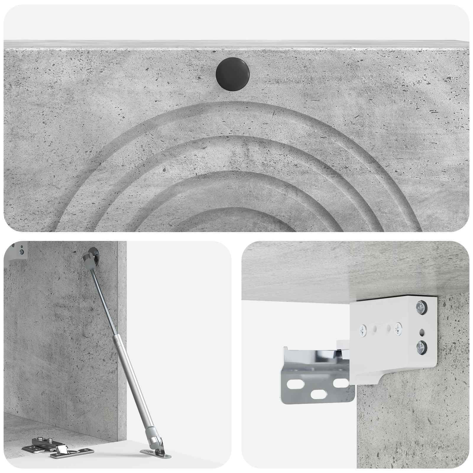 vidaXL Szafka RTV montowana na ścianie Betonowy szary 98 x 31 x 30 cm