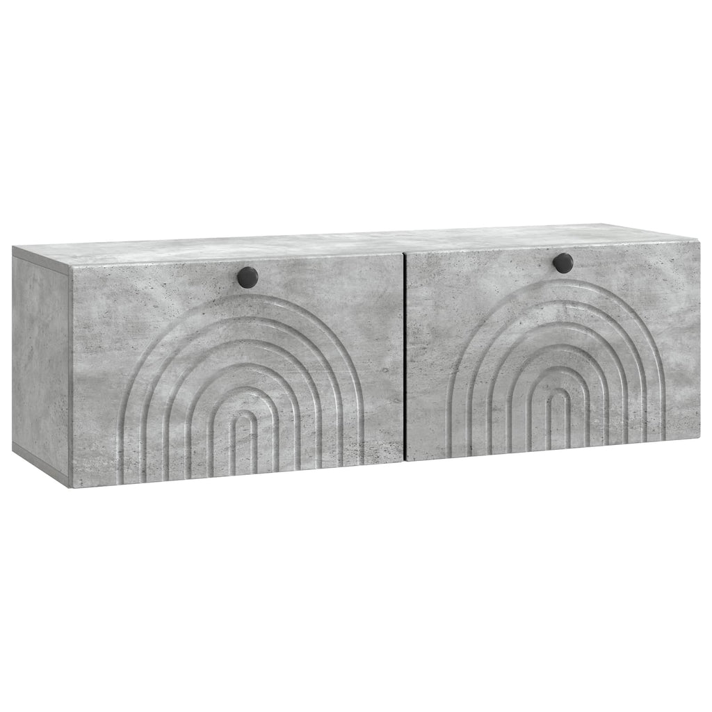 vidaXL Szafka RTV montowana na ścianie Betonowy szary 98 x 31 x 30 cm