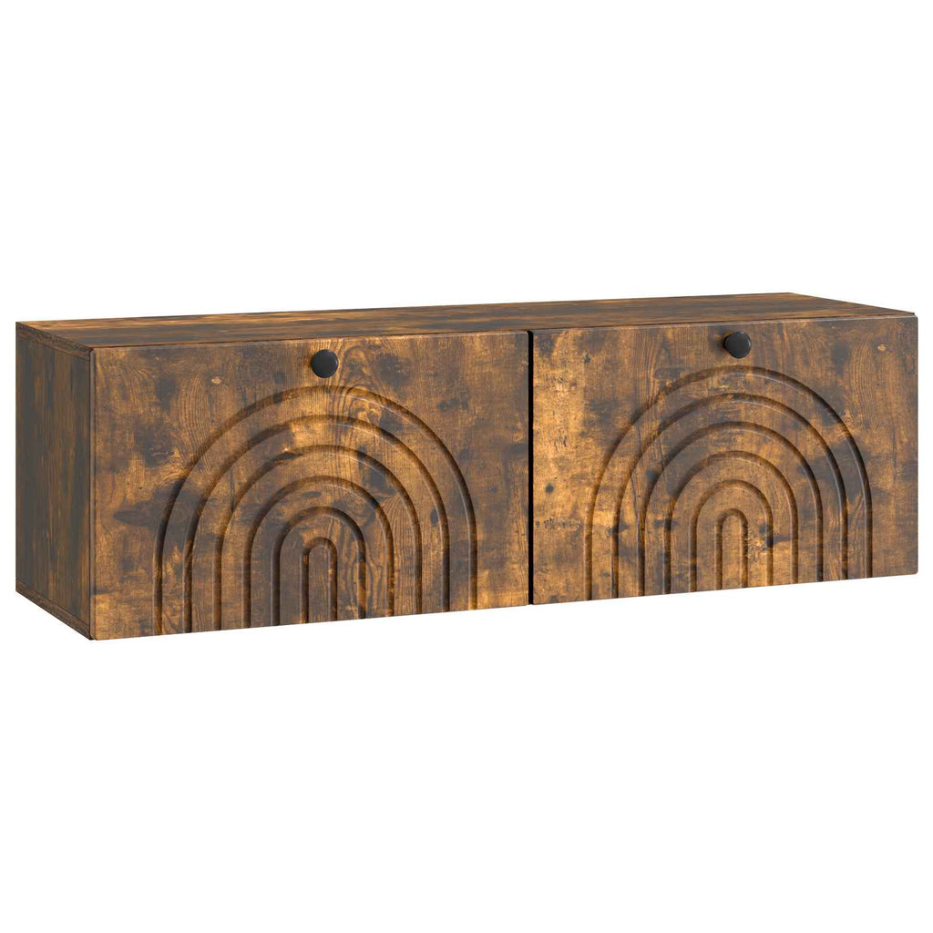 vidaXL Szafka RTV montowana na ścianie Dąb wędzony 98 x 31 x 30 cm