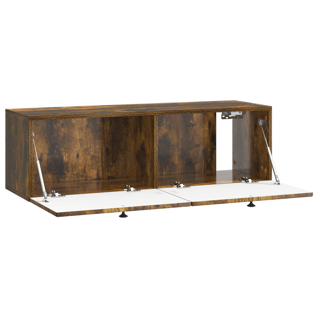 vidaXL Szafka RTV montowana na ścianie Dąb wędzony 98 x 31 x 30 cm