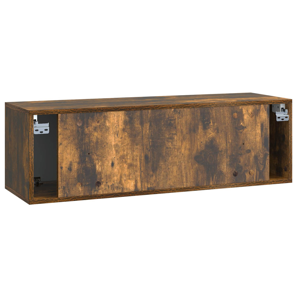 vidaXL Szafka RTV montowana na ścianie Dąb wędzony 98 x 31 x 30 cm