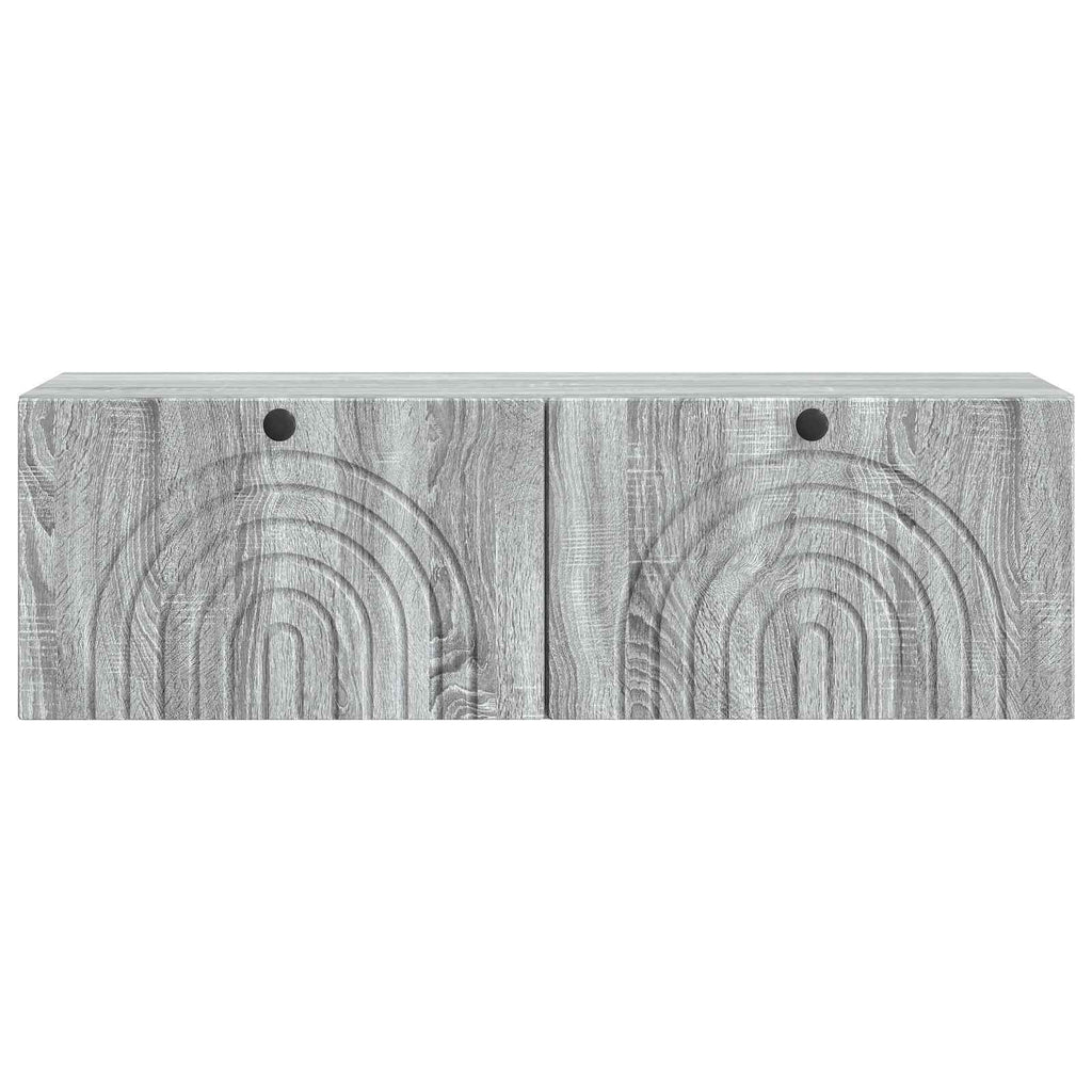 vidaXL Szafka RTV montowana na ścianie Szary Sonoma 98 x 31 x 30 cm