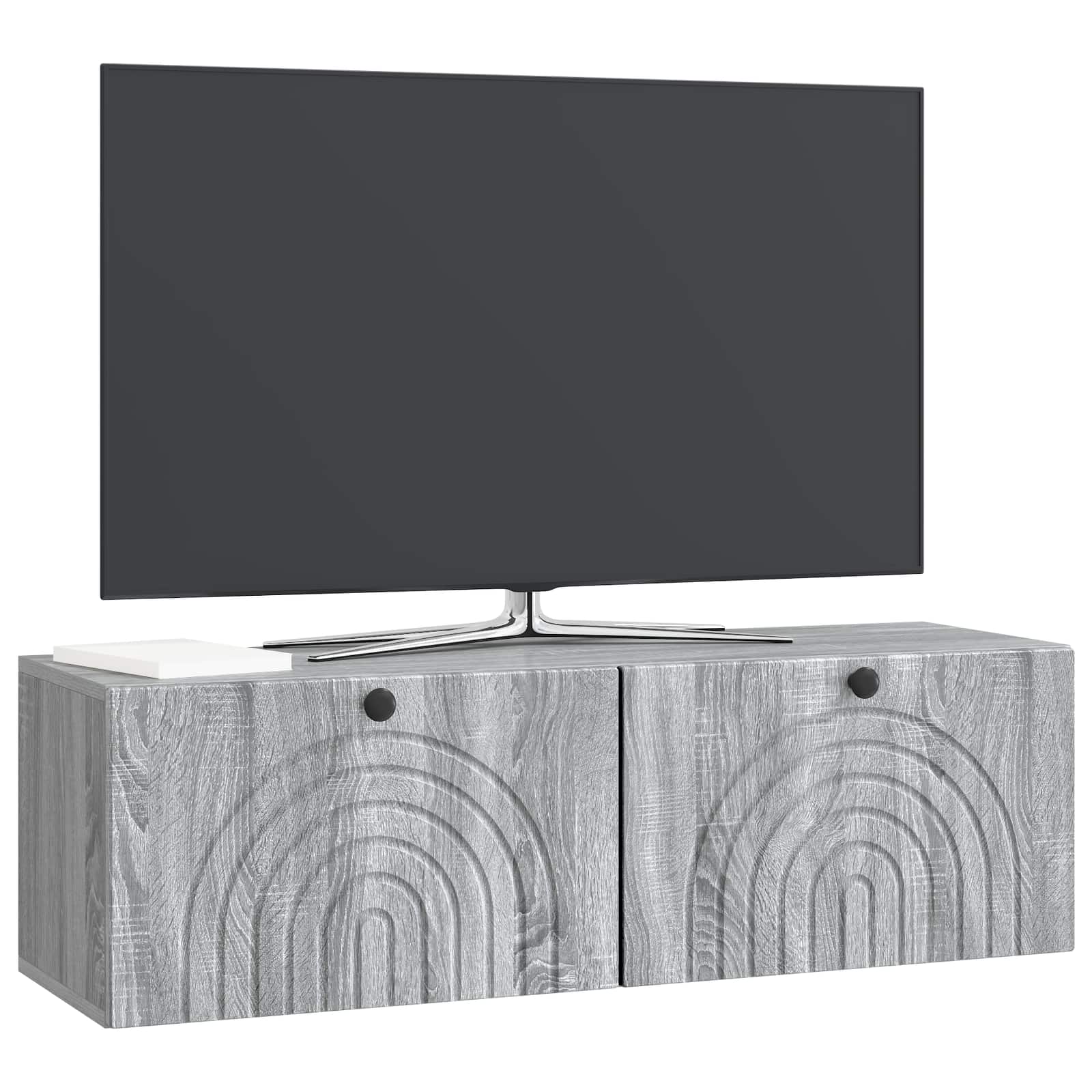 vidaXL Szafka RTV montowana na ścianie Szary Sonoma 98 x 31 x 30 cm