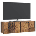 vidaXL Szafka RTV montowana na ścianie Stare drewno 98 x 31 x 30 cm