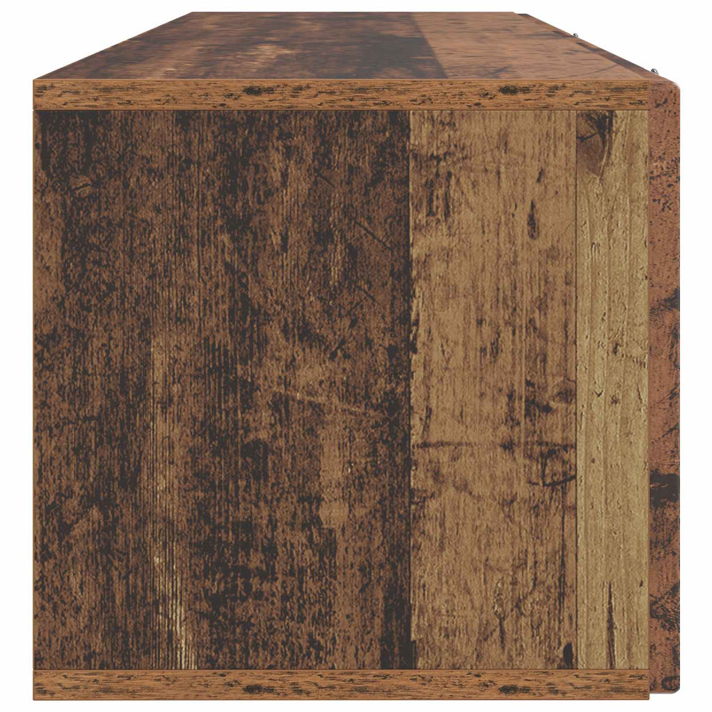 vidaXL Szafka RTV montowana na ścianie Stare drewno 98 x 31 x 30 cm