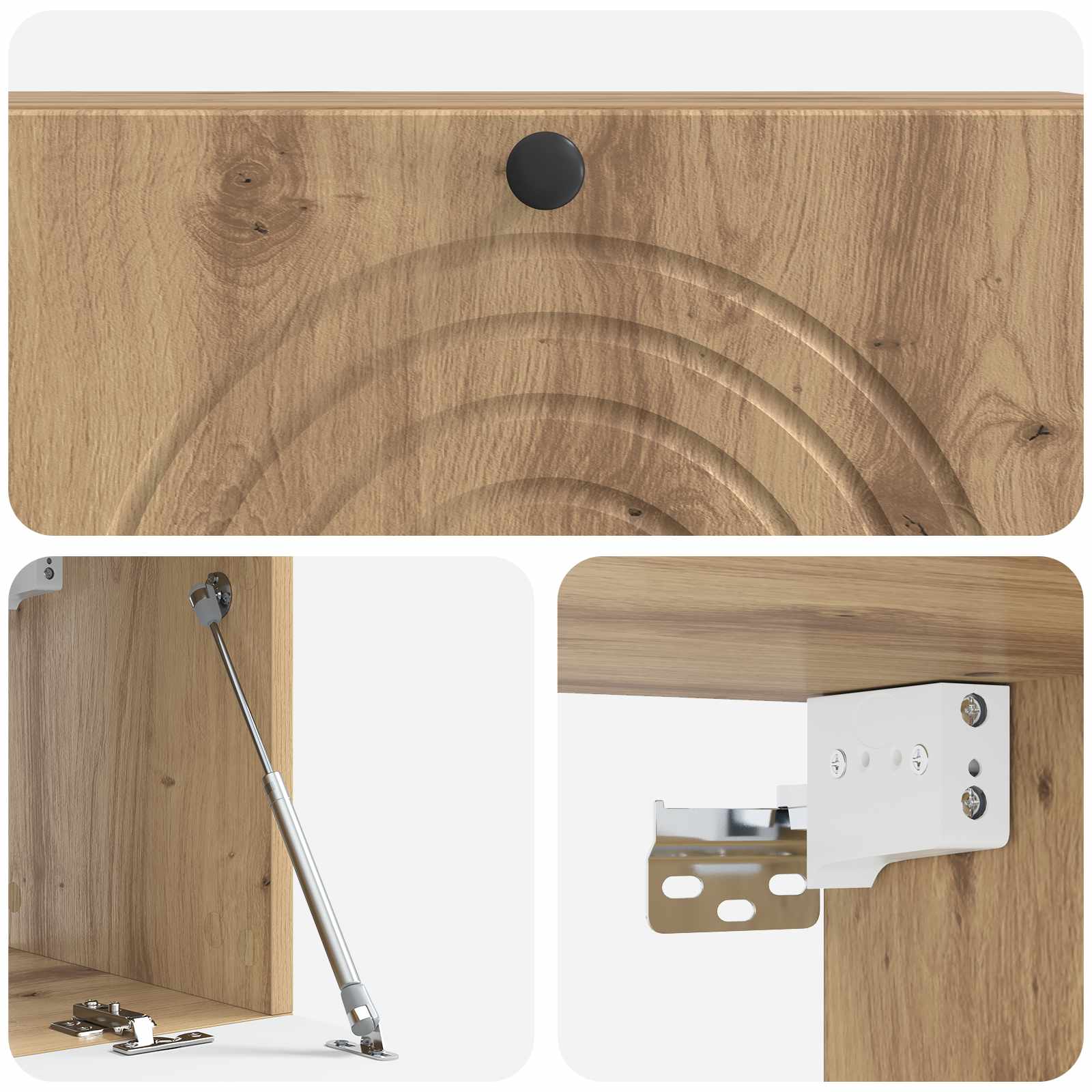 vidaXL Szafka RTV montowana na ścianie Dąb artisan 98 x 31 x 30 cm