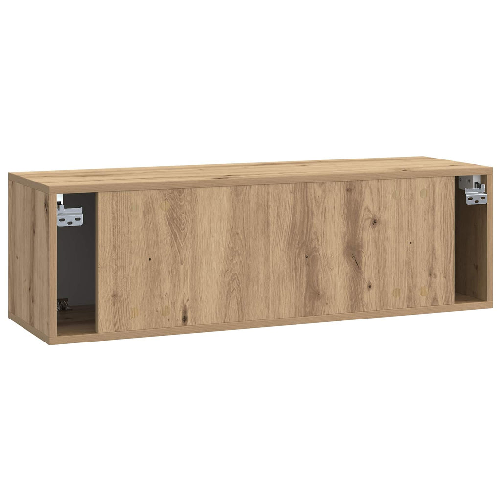 vidaXL Szafka RTV montowana na ścianie Dąb artisan 98 x 31 x 30 cm