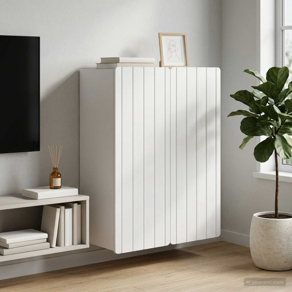 vidaXL Szafka ścienna Biały 66 x 34,5 x 92 cm Drewno inżynieryjne