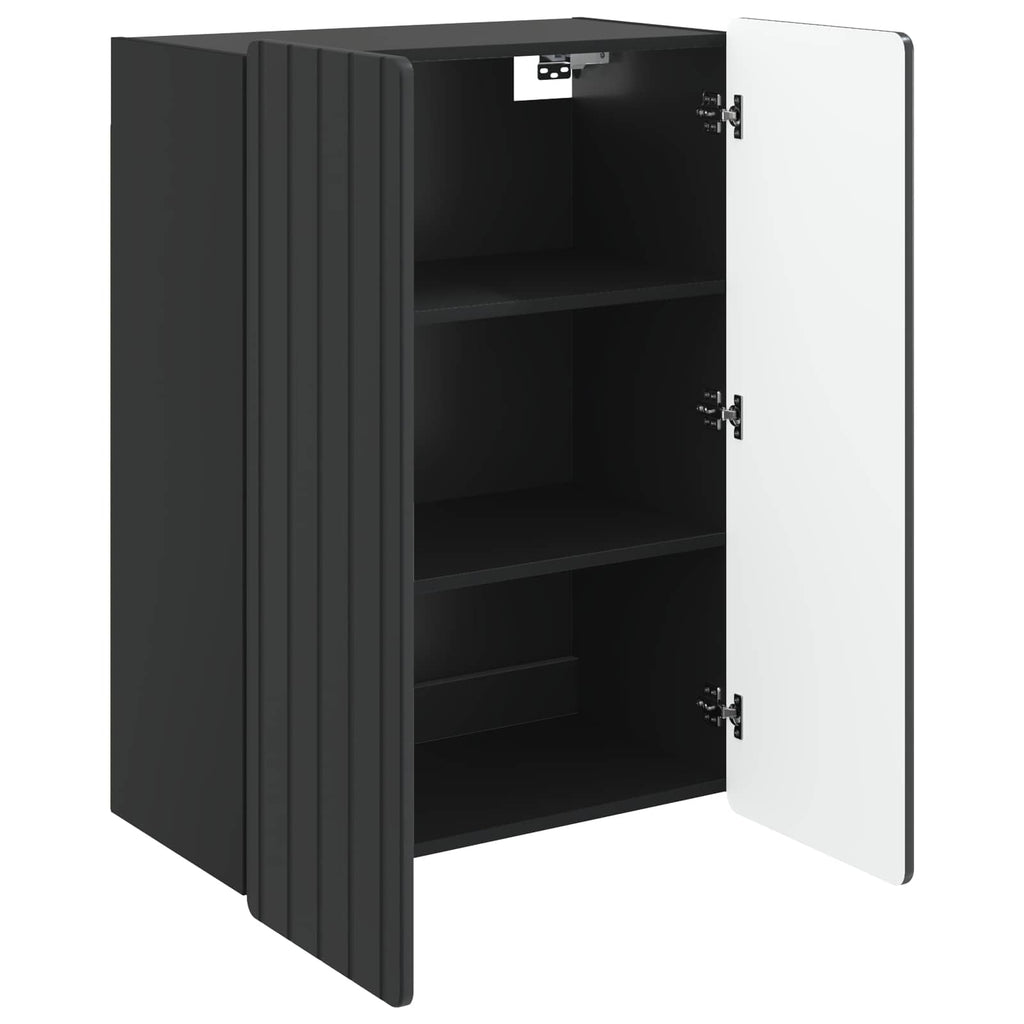 vidaXL Szafka ścienna Czarny 66 x 34,5 x 92 cm Drewno inżynieryjne