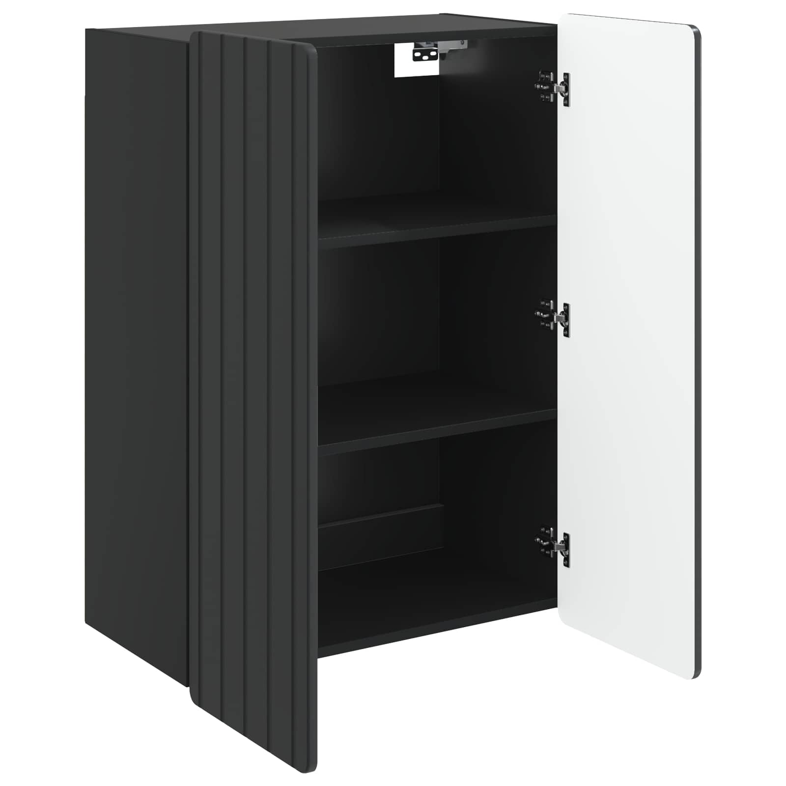 vidaXL Szafka ścienna Czarny 66 x 34,5 x 92 cm Drewno inżynieryjne