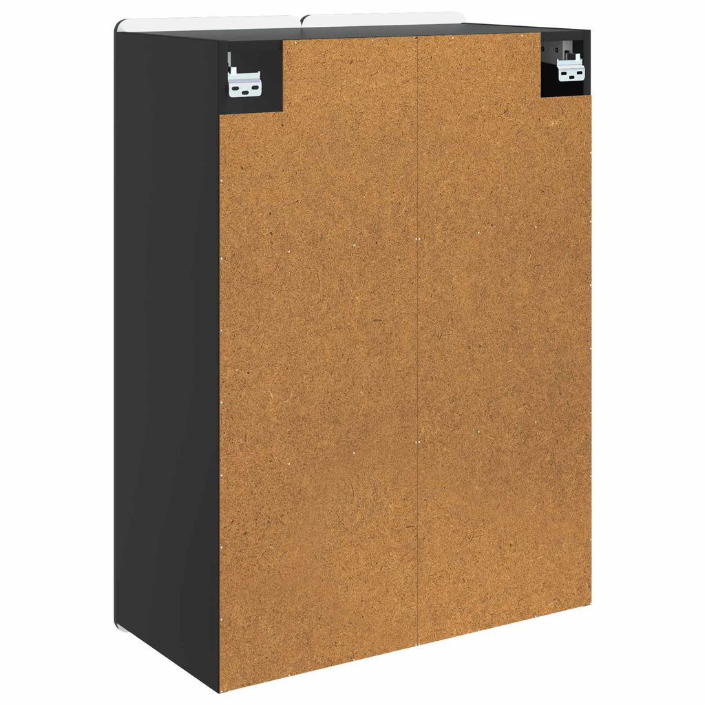 vidaXL Szafka ścienna Czarny 66 x 34,5 x 92 cm Drewno inżynieryjne