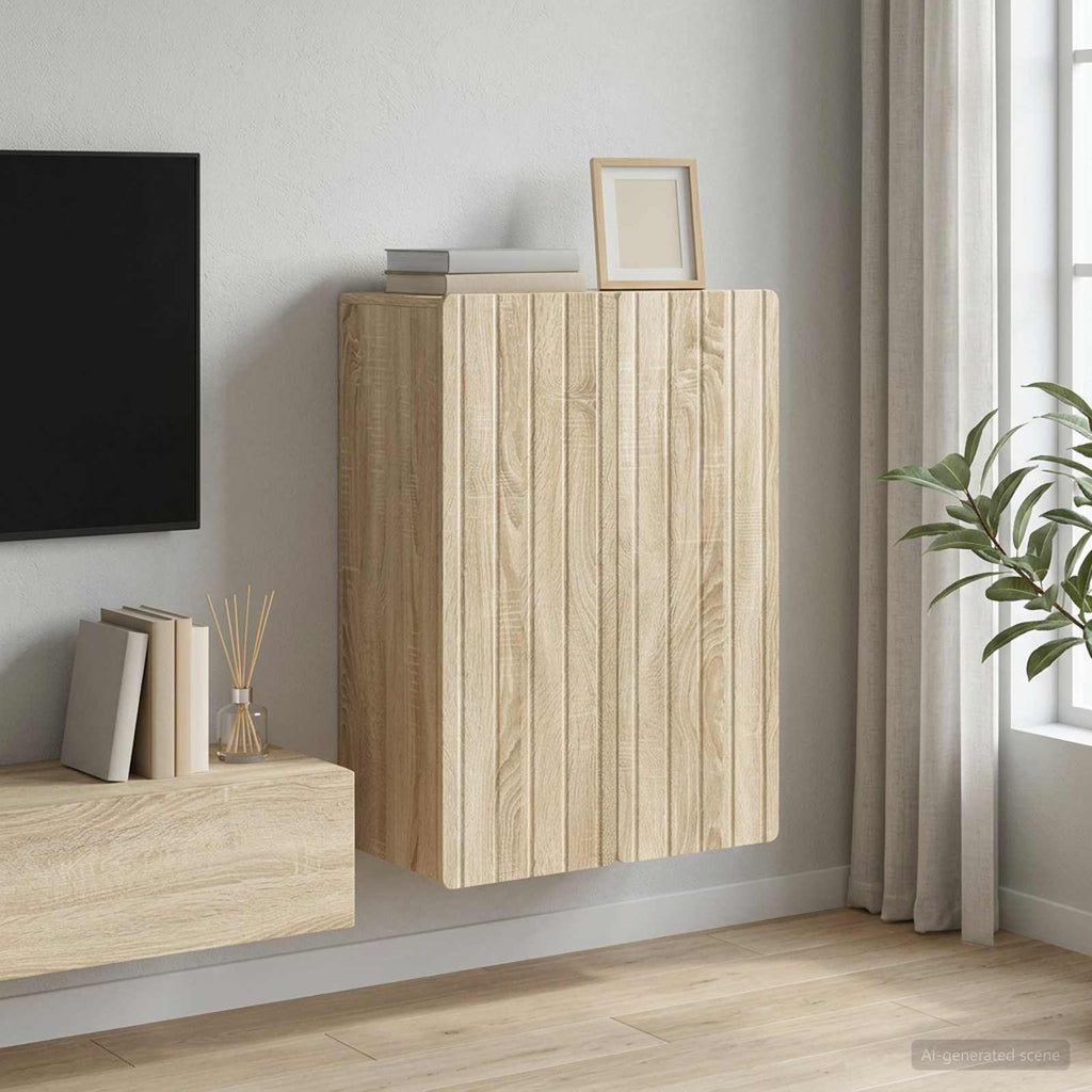 vidaXL Szafka ścienna dąb Sonoma 66 x 34,5 x 92 cm Drewno inżynieryjne