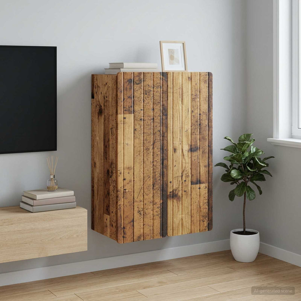vidaXL Szafka ścienna Stare drewno 66 x 34,5 x 92 cm