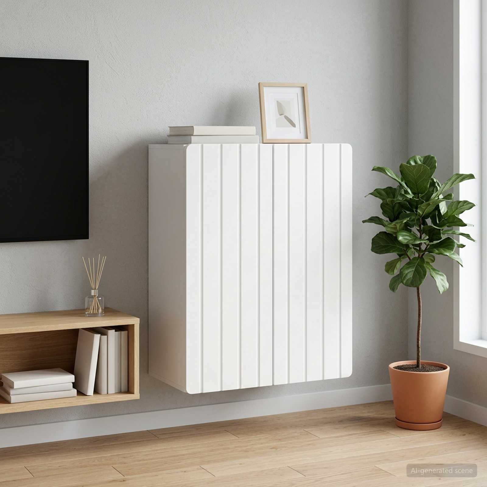 vidaXL Szafka ścienna Biały 59 x 31 x 64 cm Drewno inżynieryjne
