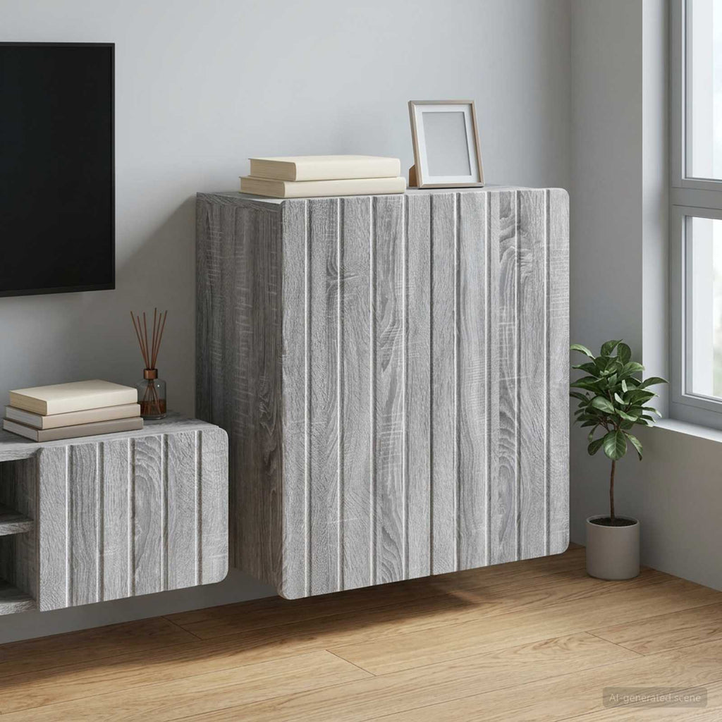 vidaXL Szafka ścienna Szary Sonoma 59 x 31 x 64 cm Drewno inżynieryjne
