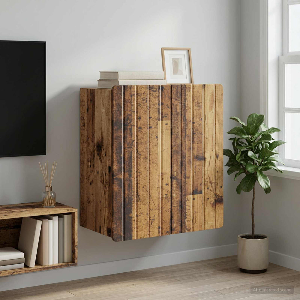 vidaXL Szafka ścienna Stare drewno 59 x 31 x 64 cm Drewno inżynieryjne