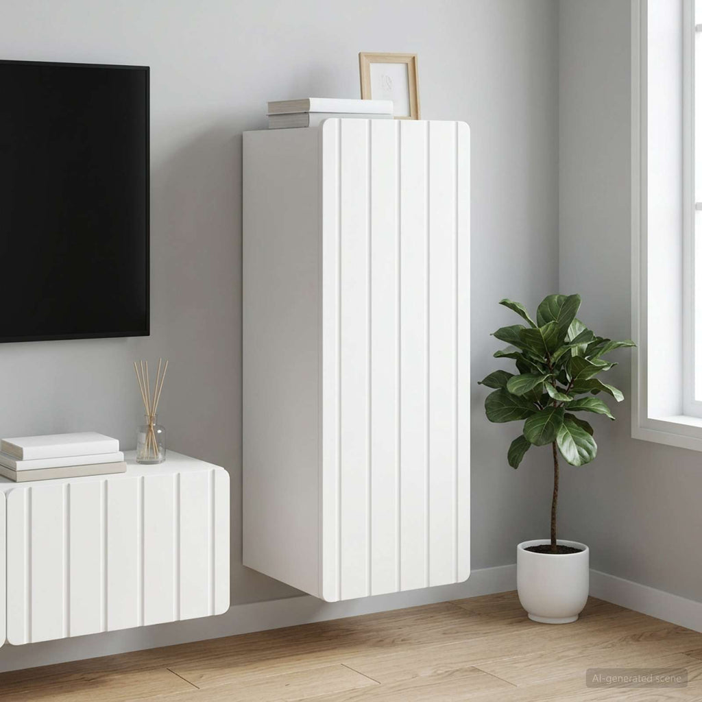vidaXL Szafka ścienna Biały 33 x 34,5 x 94 cm Drewno inżynieryjne