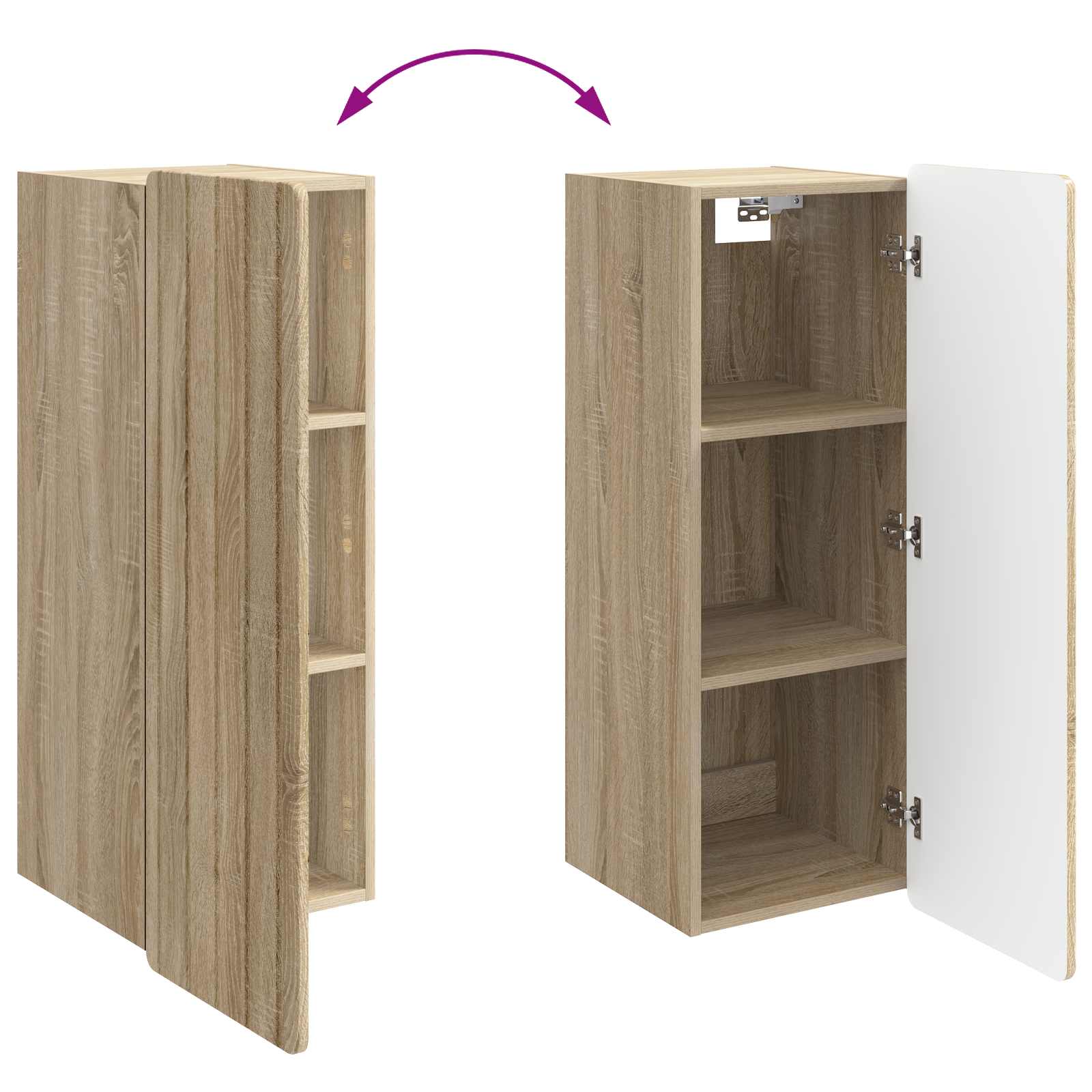 vidaXL Szafka ścienna dąb Sonoma 33 x 34,5 x 94 cm Drewno inżynieryjne