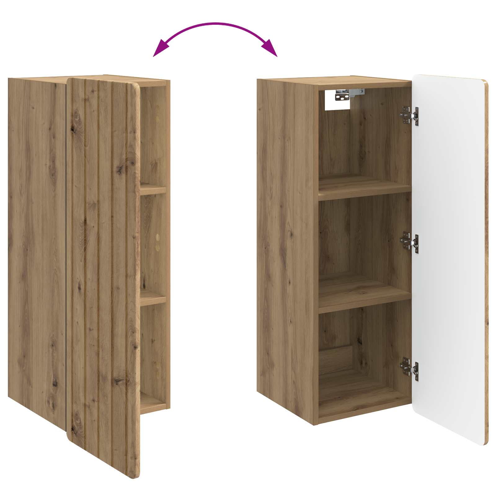 vidaXL Szafka ścienna 33 x 34,5 x 94 cm Drewno inżynieryjne